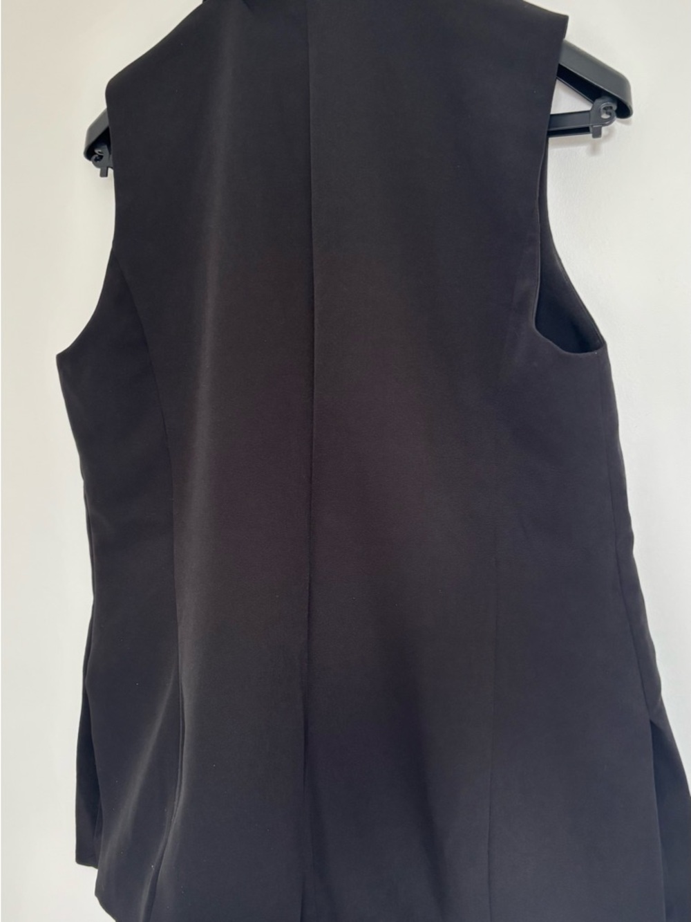 Dex Black Sleeveless Blazer Vest with Notch Lapel - Picture 3 of 3